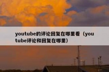 youtube的评论回复在哪里看（youtube评论和回复在哪里）