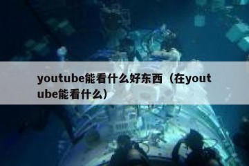 youtube能看什么好东西（在youtube能看什么）
