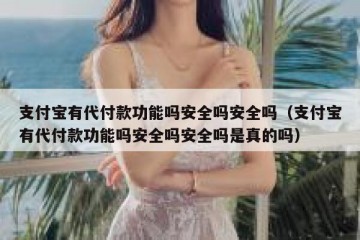 支付宝有代付款功能吗安全吗安全吗（支付宝有代付款功能吗安全吗安全吗是真的吗）
