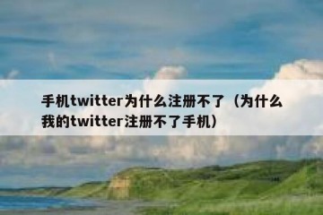 手机twitter为什么注册不了（为什么我的twitter注册不了手机）