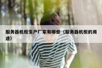 服务器机柜生产厂家有哪些（服务器机柜的用途）