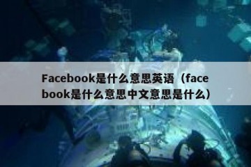Facebook是什么意思英语（facebook是什么意思中文意思是什么）