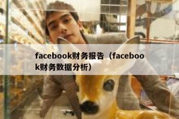 facebook财务报告（facebook财务数据分析）