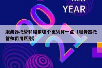 服务器托管和租用哪个更划算一点（服务器托管和租用区别）