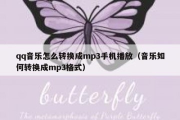 qq音乐怎么转换成mp3手机播放（音乐如何转换成mp3格式）