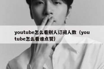 youtube怎么看别人订阅人数（youtube怎么看谁点赞）
