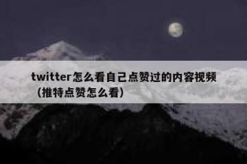 twitter怎么看自己点赞过的内容视频（推特点赞怎么看）