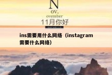 ins需要用什么网络（instagram需要什么网络）