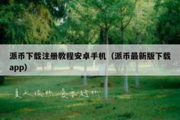 派币下载注册教程安卓手机（派币最新版下载app）