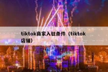 tiktok商家入驻条件（tiktok 店铺）