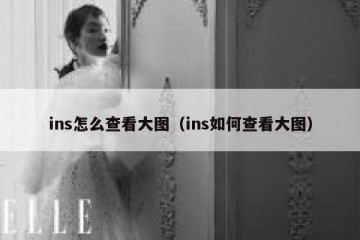 ins怎么查看大图（ins如何查看大图）