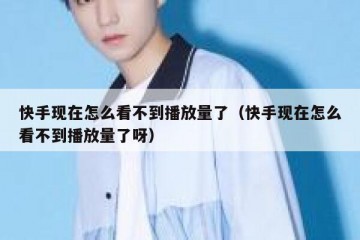 快手现在怎么看不到播放量了（快手现在怎么看不到播放量了呀）