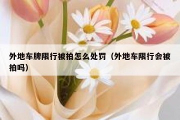外地车牌限行被拍怎么处罚（外地车限行会被拍吗）