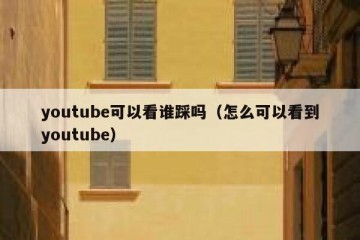 youtube可以看谁踩吗（怎么可以看到youtube）