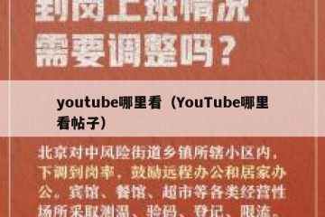youtube哪里看（YouTube哪里看帖子）