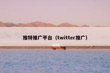 推特推广平台（twitter推广）
