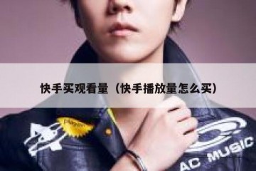 快手买观看量（快手播放量怎么买）
