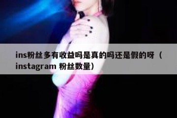 ins粉丝多有收益吗是真的吗还是假的呀（instagram 粉丝数量）