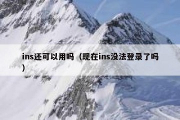 ins还可以用吗（现在ins没法登录了吗）