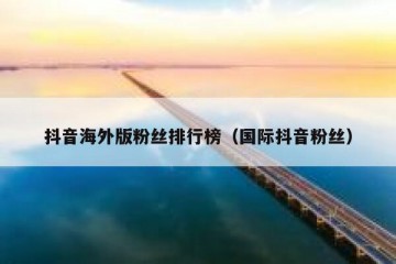 抖音海外版粉丝排行榜（国际抖音粉丝）
