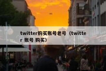 twitter购买账号老号（twitter 账号 购买）