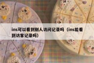 ins可以看到别人访问记录吗（ins能看到访客记录吗）