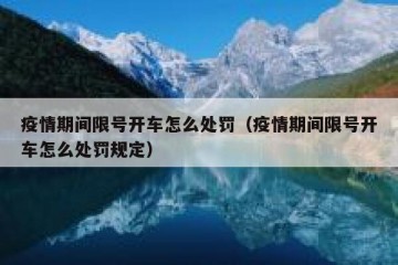 疫情期间限号开车怎么处罚（疫情期间限号开车怎么处罚规定）