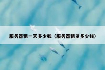 服务器租一天多少钱（服务器租赁多少钱）