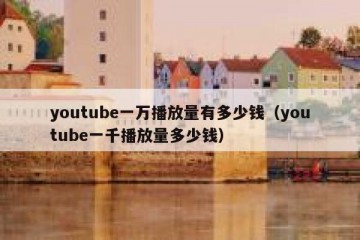 youtube一万播放量有多少钱（youtube一千播放量多少钱）