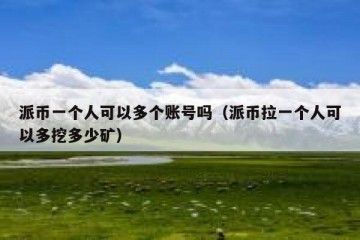 派币一个人可以多个账号吗（派币拉一个人可以多挖多少矿）