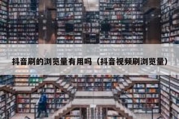 抖音刷的浏览量有用吗（抖音视频刷浏览量）