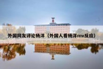 外国网友评论杨洋（外国人看杨洋mv反应）