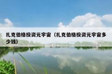 扎克伯格投资元宇宙（扎克伯格投资元宇宙多少钱）
