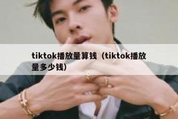 tiktok播放量算钱（tiktok播放量多少钱）