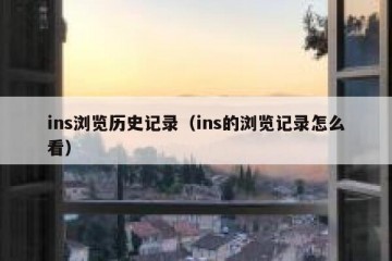 ins浏览历史记录（ins的浏览记录怎么看）