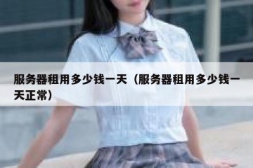 服务器租用多少钱一天（服务器租用多少钱一天正常）