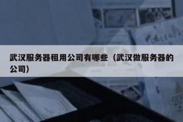 武汉服务器租用公司有哪些（武汉做服务器的公司）