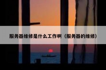 服务器维修是什么工作啊（服务器的维修）