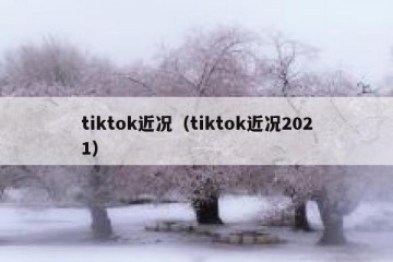 tiktok近况（tiktok近况2021）