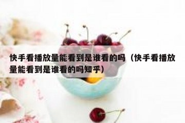 快手看播放量能看到是谁看的吗（快手看播放量能看到是谁看的吗知乎）