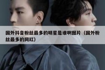 国外抖音粉丝最多的明星是谁啊图片（国外粉丝最多的网红）