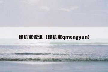 挂机宝资讯（挂机宝qmengyun）