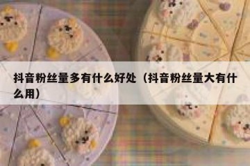 抖音粉丝量多有什么好处（抖音粉丝量大有什么用）