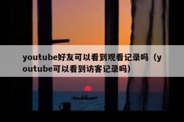 youtube好友可以看到观看记录吗（youtube可以看到访客记录吗）
