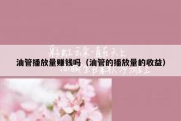 油管播放量赚钱吗（油管的播放量的收益）
