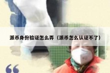 派币身份验证怎么弄（派币怎么认证不了）