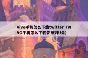 vivo手机怎么下载twitter（VIVO手机怎么下载音乐到U盘）