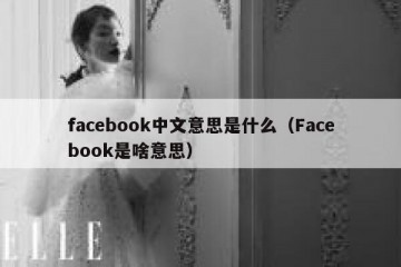 facebook中文意思是什么（Facebook是啥意思）