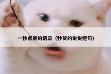 一秒点赞的语录（秒赞的说说短句）