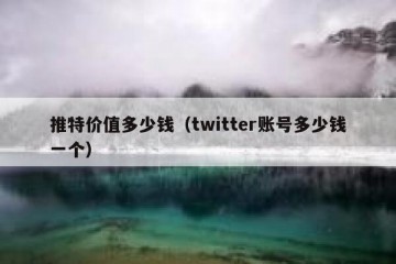推特价值多少钱（twitter账号多少钱一个）